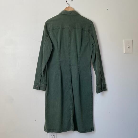 VTG Territory Ahead Womens Corduroy Shirt Dress Size 10 Button Front Knee Length - Picture 6 of 11